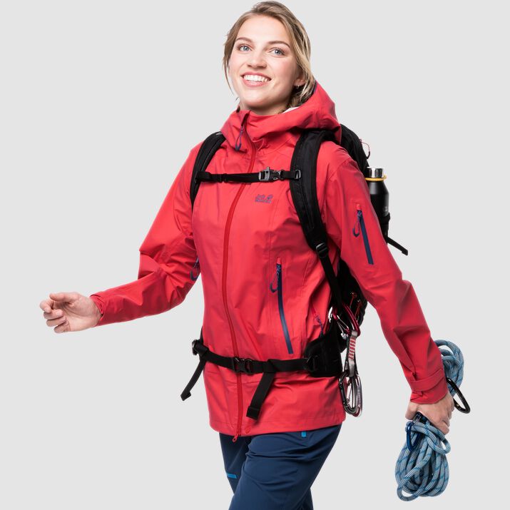 Chamarra Hardshell Jack Wolfskin Exolight Pro Mujer Rojos Mexico-1417263